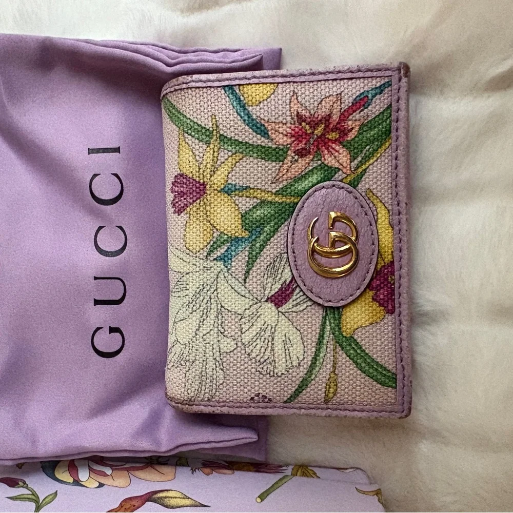 Gucci Pink Floral Wallet box and dust bag included - Picture 6 of 6